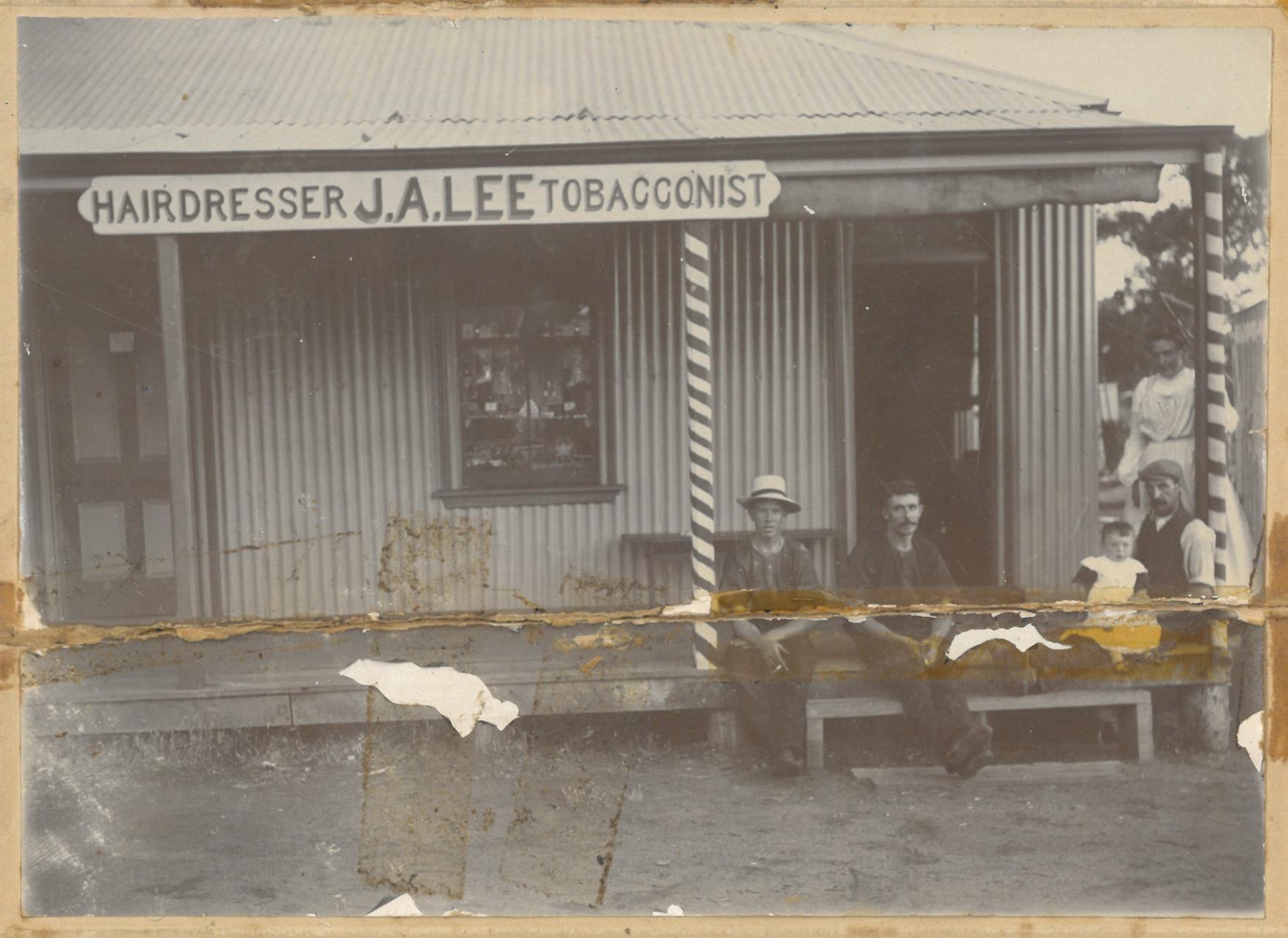 Hairdresser Tobacconist J A Lee c1905