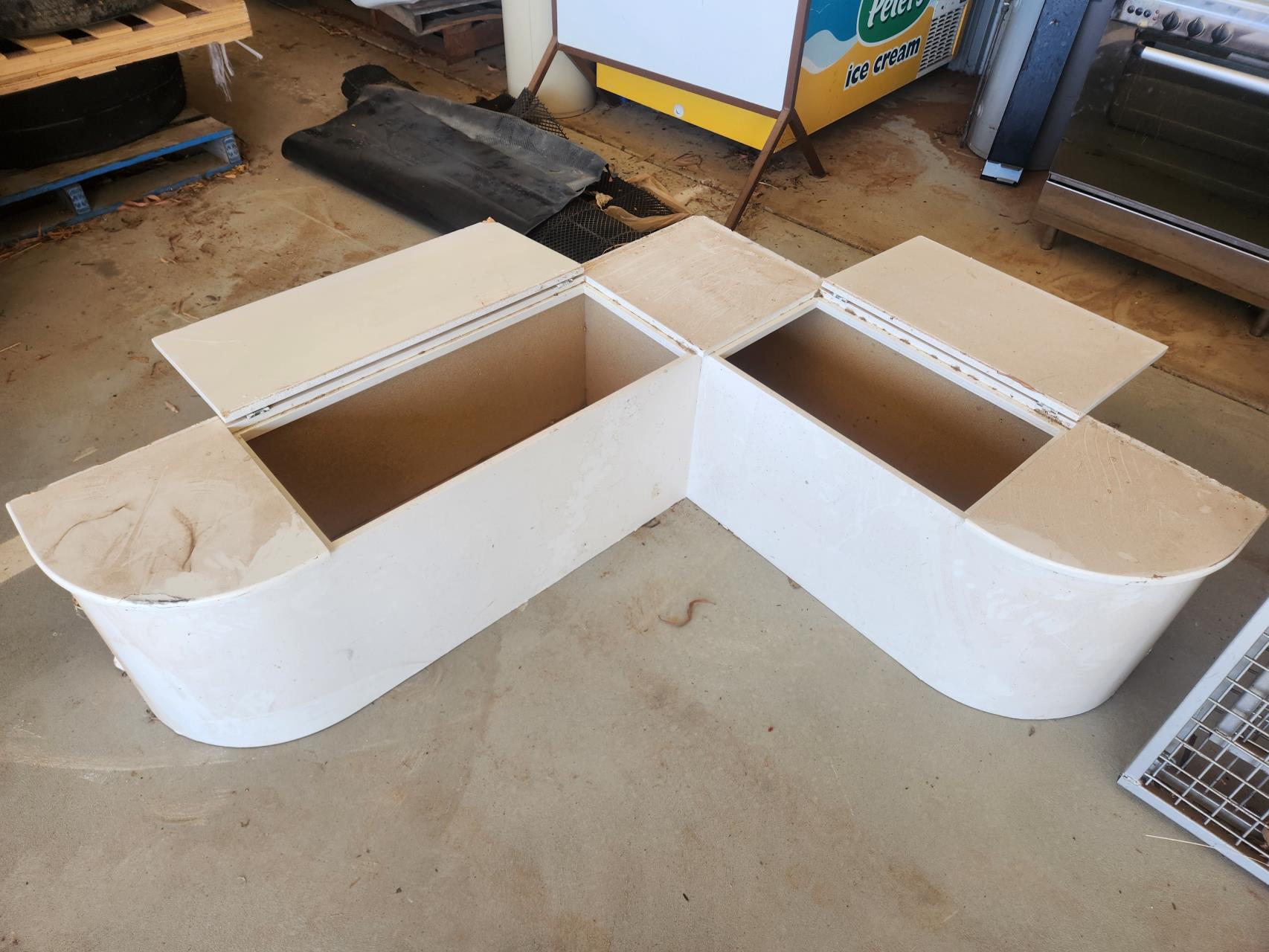 wooden bench seat