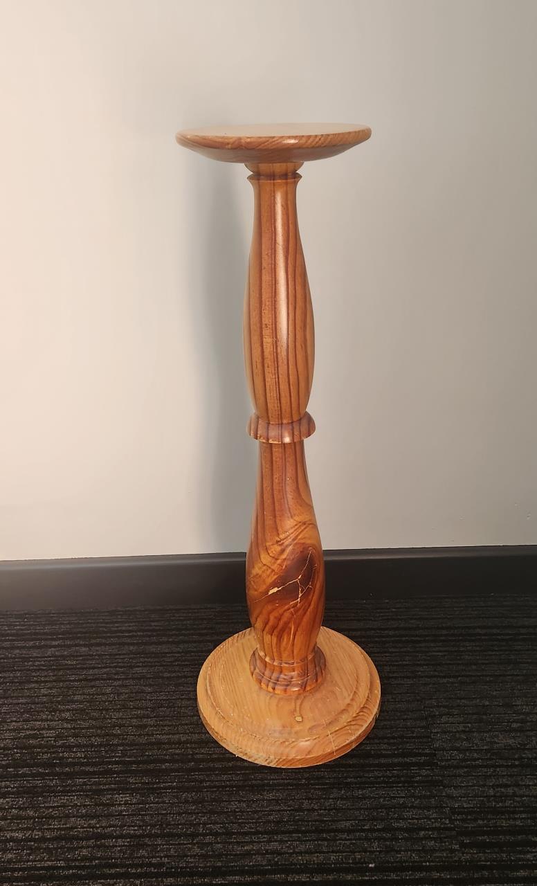 wooden pedestal