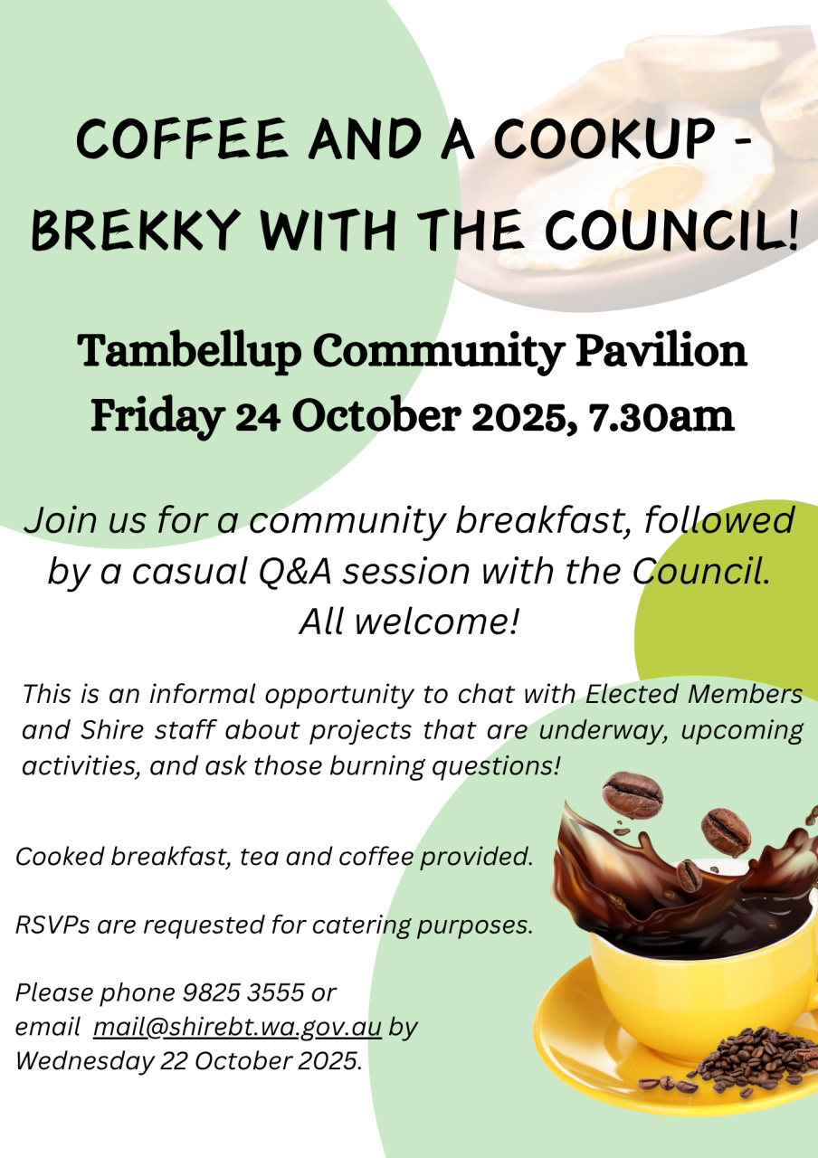 Community breakfast flyer