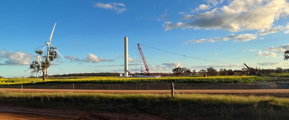 Photos from the Shire - Windfarm under construction