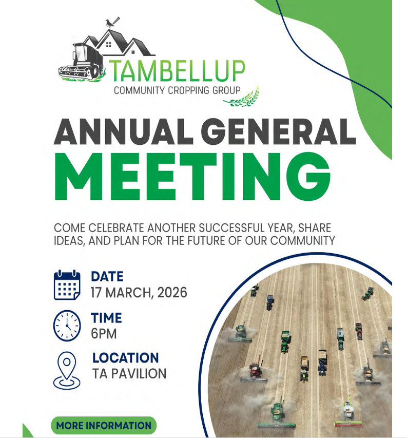 Tambellup Community Cropping Group Annual General Meeting