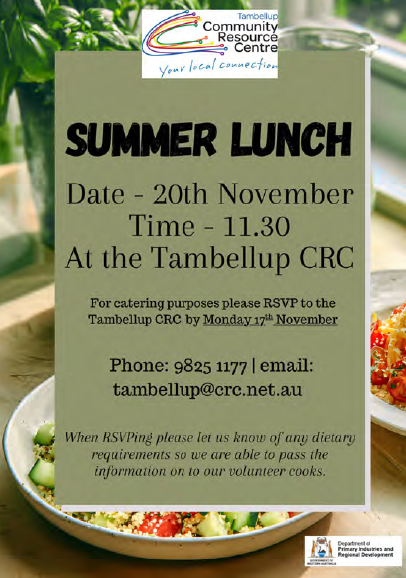 Summer Lunch @ Tambellup CRC