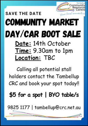 Community Market /Car Boot Sale Day